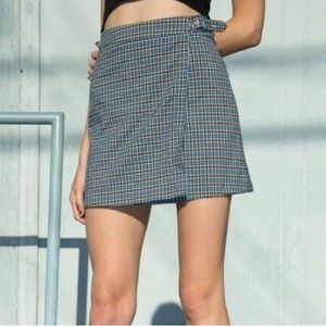 Brandy Melville Emerson plaid wrap skirt
